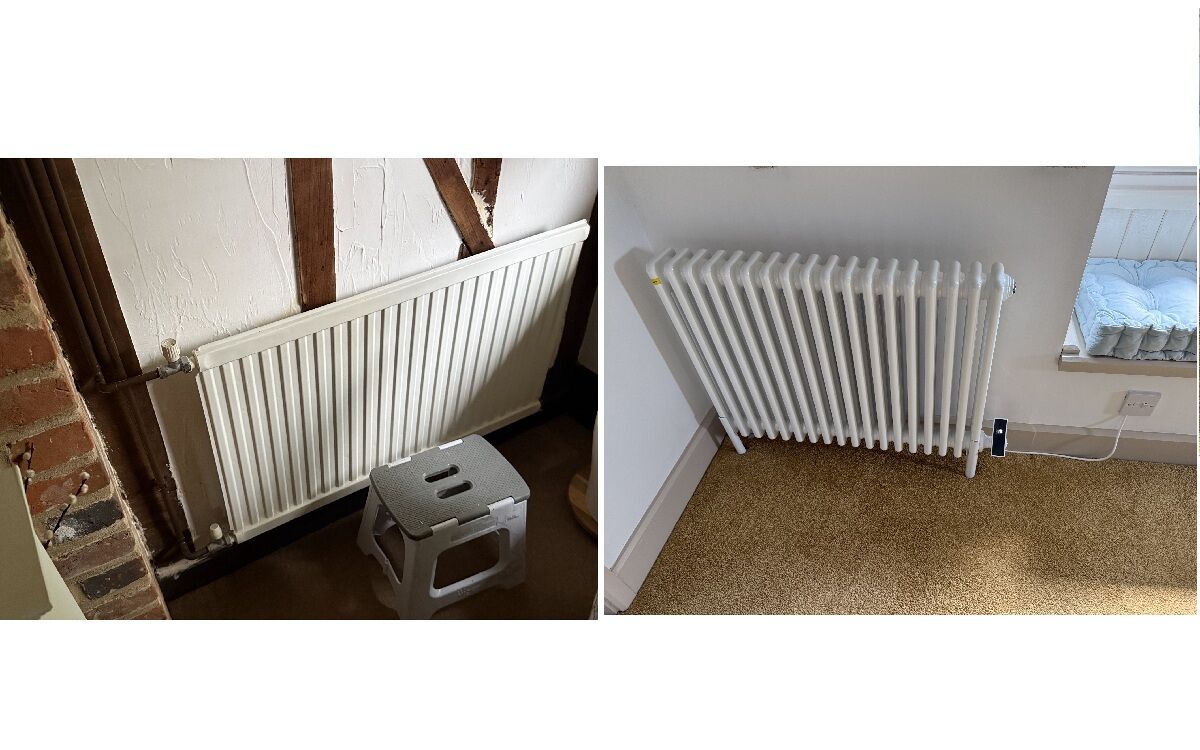 Radiator heating controls for an energy-efficient home